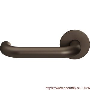 GPF Bouwbeslag Entree GPF105VRA1L U-model 19 mm deurkruk gatdeel op rozet 53x6 mm linkswijzend Dark blend - A21016798 - afbeelding 1
