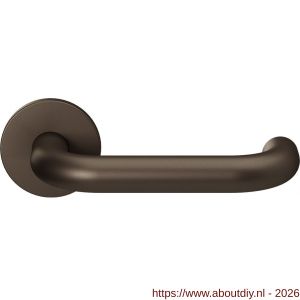 GPF Bouwbeslag Entree GPF105VRA1R U-model 19 mm deurkruk gatdeel op rozet 53x6 mm rechtswijzend Dark blend - A21016802 - afbeelding 1