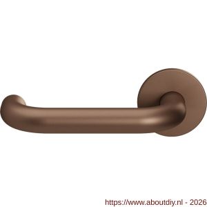 GPF Bouwbeslag Entree GPF105VRA2L U-model 19 mm deurkruk gatdeel op rozet 53x6 mm linkswijzend Bronze blend - A21016799 - afbeelding 1