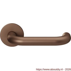 GPF Bouwbeslag Entree GPF105VRA2 U-model 19 mm deurkruk op rozet 53x6 mm Bronze blend - A21016795 - afbeelding 1