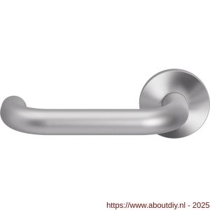 GPF Bouwbeslag Entree 105VRL U-model 19 mm deurkruk gatdeel op rozet 53x6 mm linkswijzend RVS geborsteld - A21010011 - afbeelding 1