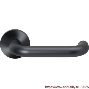 GPF Bouwbeslag Entree GPF105VRP1 U-model 19 mm deurkruk op rozet 53x6 mm PVD antraciet - A21009230 - afbeelding 1