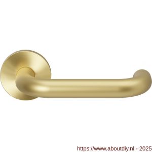 GPF Bouwbeslag Entree 105VRP4 U-model 19 mm deurkruk op rozet 53x6 mm PVD mat messing - A21009212 - afbeelding 1