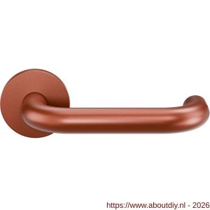 GPF Bouwbeslag Entree GPF105VRT1 U-model 19 mm deurkruk op rozet 53x6 mm Terra - A21019966 - afbeelding 1