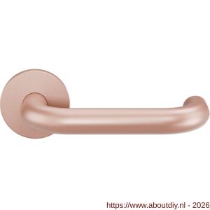 GPF Bouwbeslag Entree GPF105VRT2 U-model 19 mm deurkruk op rozet 53x6 mm Blush - A21019967 - afbeelding 1