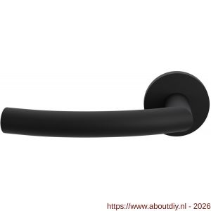 GPF Bouwbeslag ZwartWit GPF1075.61-00L/R Tonga deurkruk gatdeel op rond rozet zwart 50x8 mm links-rechtswijzend zwart - A21016809 - afbeelding 1