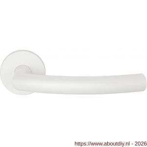 GPF Bouwbeslag ZwartWit GPF1075.62-00 Tonga deurkruk op rond rozet wit 50x8 mm wit - A21016811 - afbeelding 1