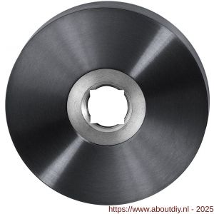 GPF Bouwbeslag PVD 1100.00P1L/R rond click rozet 50x8 mm links-rechtswijzend PVD antraciet - A21003633 - afbeelding 1
