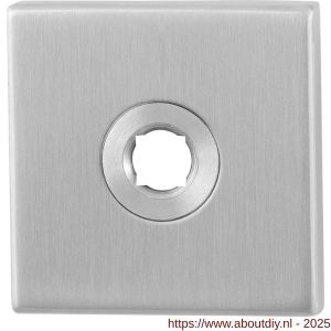 GPF Bouwbeslag RVS 1100.02 vierkant click rozet 50x50x8 mm RVS geborsteld - A21003642 - afbeelding 1