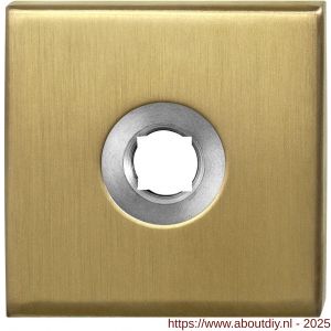 GPF Bouwbeslag PVD 1100.02P4L vierkant click rozet 50x50x8 mm linkswijzend PVD mat messing - A21003646 - afbeelding 1