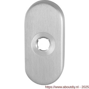 GPF Bouwbeslag RVS GPF1100.04 ovaal click rozet 70x32x10 mm RVS geborsteld - A21003656 - afbeelding 1