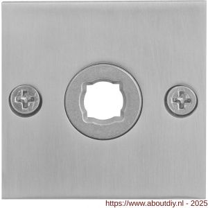 GPF Bouwbeslag RVS 1100.08L/R vierkante platte rozet 50x50x2 mm links-rechtswijzend RVS geborsteld - A21003665 - afbeelding 1