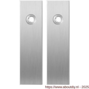GPF Bouwbeslag RVS 1100.15 blind kortschild rechthoekig enkelverend 169x46x8,5 mm blind RVS geborsteld - A21003886 - afbeelding 1