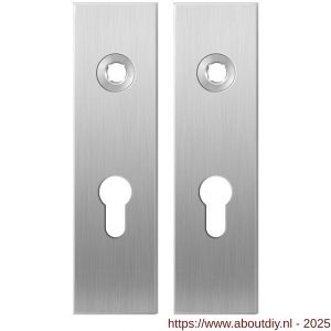 GPF Bouwbeslag RVS 1100.15 PC55 kortschild rechthoekig enkelverend 169x46x8,5 mm PC55 RVS geborsteld - A21003883 - afbeelding 1