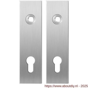 GPF Bouwbeslag RVS 1100.15 PC72 kortschild rechthoekig enkelverend 169x46x8,5 mm PC72 RVS geborsteld - A21003882 - afbeelding 1