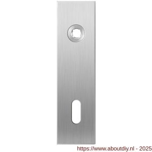 GPF Bouwbeslag RVS 1100.15L BB72 deurkruk gatdeel linkswijzend kortschild rechthoekig 169x46x8,5 mm BB72 RVS geborsteld - A21003984 - afbeelding 1