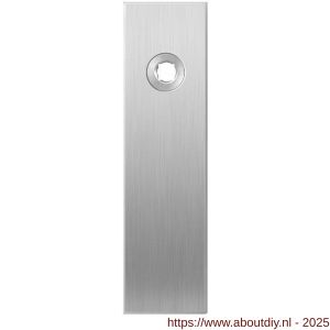 GPF Bouwbeslag RVS 1100.15L blind deurkruk gatdeel linkswijzend kortschild rechthoekig 169x46x8,5 mm blind RVS geborsteld - A21003982 - afbeelding 1