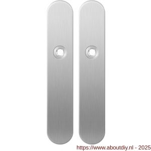 GPF Bouwbeslag RVS GPF1100.20 blind langschild afgerond enkelverend 218x40x8,5 mm blind RVS geborsteld - A21004186 - afbeelding 1