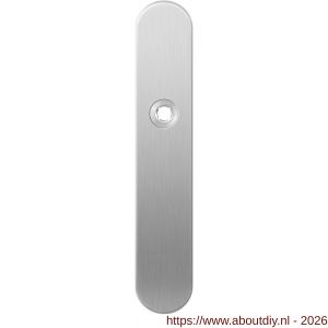 GPF Bouwbeslag RVS GPF1100.20L blind langschild gatdeel afgerond 218x40x8,5 mm blind linkswijzend RVS geborsteld - A21004179 - afbeelding 1
