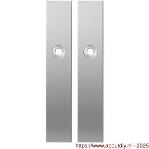 GPF Bouwbeslag RVS GPF1100.25 blind langschild rechthoekig enkelverend 218x40x8,5 mm blind RVS geborsteld - A21004258 - afbeelding 1