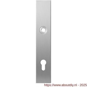 GPF Bouwbeslag RVS GPF1100.25L PC85 langschild gatdeel rechthoekig 218x40x8,5 mm PC85 linkswijzend RVS geborsteld - A21004197 - afbeelding 1