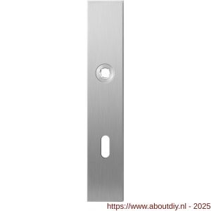 GPF Bouwbeslag RVS GPF1100.25R BB72 langschild gatdeel rechthoekig 218x40x8,5 mm BB72 rechtsdraaiend RVS geborsteld - A21004191 - afbeelding 1