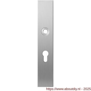 GPF Bouwbeslag RVS GPF1100.25R PC55 langschild gatdeel rechthoekig 218x40x8,5 mm PC55 rechtsdraaiend RVS geborsteld - A21004190 - afbeelding 1