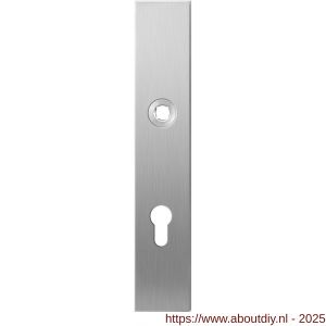 GPF Bouwbeslag RVS GPF1100.25R PC72 langschild gatdeel rechthoekig 218x40x8,5 mm PC72 rechtsdraaiend RVS geborsteld - A21004189 - afbeelding 1