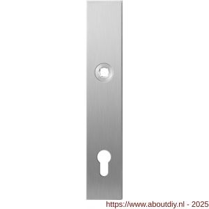 GPF Bouwbeslag RVS GPF1100.25R PC92 langschild gatdeel rechthoekig 218x40x8,5 mm PC92 rechtsdraaiend RVS geborsteld - A21004187 - afbeelding 1