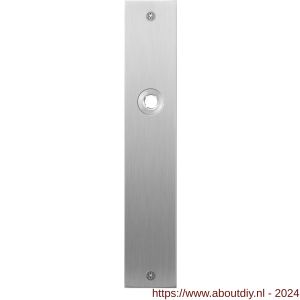GPF Bouwbeslag RVS 1100.26L/R blind deurkruk gatdeel links-rechtswijzend plaatschild rechthoekig zonder veer 220x40x2 mm blind RVS geborsteld - A21004018 - afbeelding 1