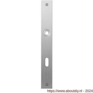 GPF Bouwbeslag RVS 1100.28L/R BB72 deurkruk gatdeel links-rechtswijzend plaatschild rechthoekig zonder veer 240x30x2 mm BB72 RVS geborsteld - A21004034 - afbeelding 1
