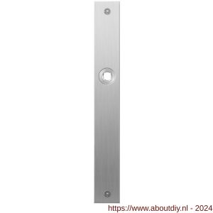GPF Bouwbeslag RVS 1100.28L/R blind deurkruk gatdeel links-rechtswijzend plaatschild rechthoekig zonder veer 240x30x2 mm blind RVS geborsteld - A21004032 - afbeelding 1