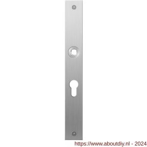 GPF Bouwbeslag RVS 1100.28L/R PC55 deurkruk gatdeel links-rechtswijzend plaatschild rechthoekig zonder veer 240x30x2 mm PC55 RVS geborsteld - A21004035 - afbeelding 1