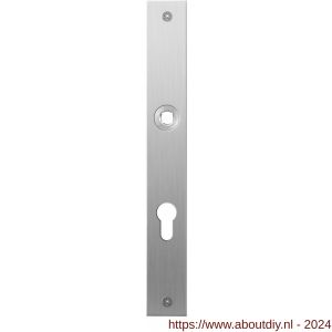 GPF Bouwbeslag RVS 1100.28L/R PC72 deurkruk gatdeel links-rechtswijzend plaatschild rechthoekig zonder veer 240x30x2 mm PC72 RVS geborsteld - A21004036 - afbeelding 1