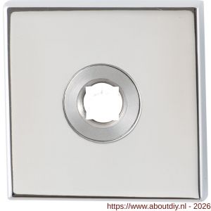 GPF Bouwbeslag RVS GPF1100.42L vierkant click rozet 50x50x8 mm linksdraaiend RVS gepolijst - A21003647 - afbeelding 1