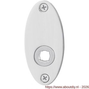 GPF Bouwbeslag RVS GPF1100.43L/R ovaal platte rozet 80x38x2 mm links-rechtsdraaiend RVS gepolijst - A21003655 - afbeelding 1