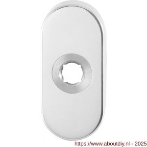 GPF Bouwbeslag RVS 1100.44L ovaal click rozet 70x32x10 mm linkswijzend RVS gepolijst - A21008297 - afbeelding 1