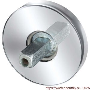 GPF Bouwbeslag RVS 1100.05.400 rozet rond 50x6 mm met vastgelaste knopvastzetter RVS gepolijst - A21011517 - afbeelding 1