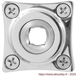 GPF Bouwbeslag RVS 1100.49 klassiek vierkante rozet 38x38 mm RVS gepolijst - A21003675 - afbeelding 1