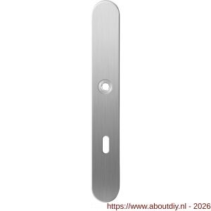 GPF Bouwbeslag RVS GPF1100.70L XL BB72 langschild gatdeel XL afgerond 282x40x8,5 mm BB72 linkswijzend RVS geborsteld - A21004057 - afbeelding 1