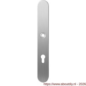 GPF Bouwbeslag RVS GPF1100.70L XL PC72 langschild gatdeel XL afgerond 282x40x8,5 mm PC72 linkswijzend RVS geborsteld - A21004059 - afbeelding 1