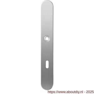 GPF Bouwbeslag RVS GPF1100.70R XL BB72 langschild gatdeel XL afgerond 282x40x8,5 mm BB72 rechtsdraaiend RVS geborsteld - A21004064 - afbeelding 1