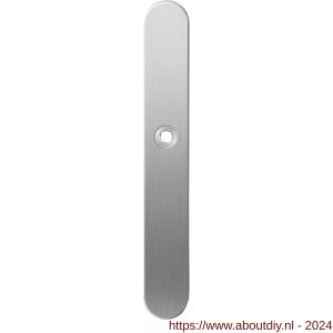 GPF Bouwbeslag RVS 1100.70R XL blind deurkruk gatdeel rechtswijzend langschild XL afgerond 282x40x8,5 mm blind RVS geborsteld - A21004062 - afbeelding 1