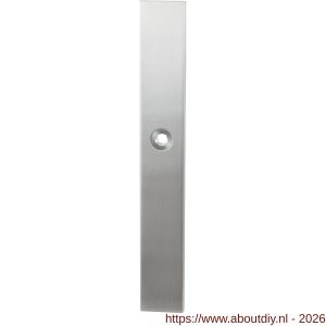 GPF Bouwbeslag RVS GPF1100.75 XL PC72 langschild XL rechthoekig enkelverend 282x40x8,5 mm PC72 RVS geborsteld - A21004073 - afbeelding 1