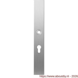GPF Bouwbeslag RVS GPF1100.75R XL PC55 langschild gatdeel XL rechthoekig 282x40x8,5 mm PC55 rechtsdraaiend RVS geborsteld - A21004094 - afbeelding 1