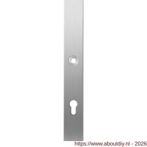 GPF Bouwbeslag RVS GPF1100.75R XL PC85 langschild gatdeel XL rechthoekig 282x40x8,5 mm PC85 rechtsdraaiend RVS geborsteld - A21004096 - afbeelding 1