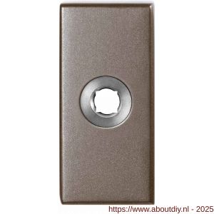 GPF Bouwbeslag Anastasius 1101.A3 R rechthoekig click rozet 70x32x10 mm rechtswijzend Mocca blend - A21016725 - afbeelding 1