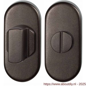 GPF Bouwbeslag Anastasius 1104.A1.0910 toiletgarnituur ovaal 70x32 mm stift 8 mm grote knop Dark blend - A21012698 - afbeelding 1