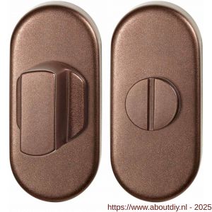 GPF Bouwbeslag Anastasius 1104.A2.0910 toiletgarnituur ovaal 70x32 mm stift 8 mm grote knop Bronze blend - A21012699 - afbeelding 1