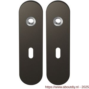 GPF Bouwbeslag Anastasius 1110.A1 BB56 kortschild afgerond enkelverend 169x46x8,5 mm BB56 Dark blend - A21012429 - afbeelding 1
